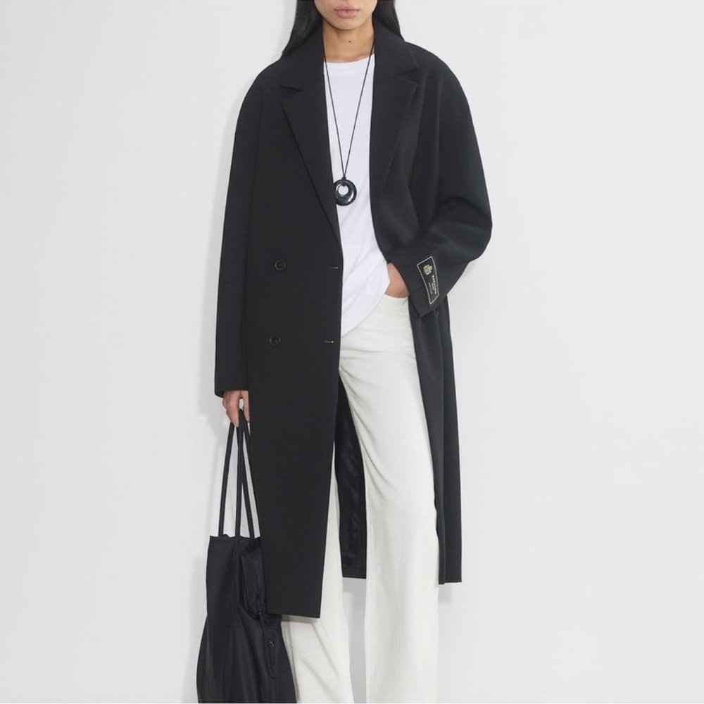 WORN ONCE Aritzia The Slouch relaxed double-breasted virgin wool cashmere coat